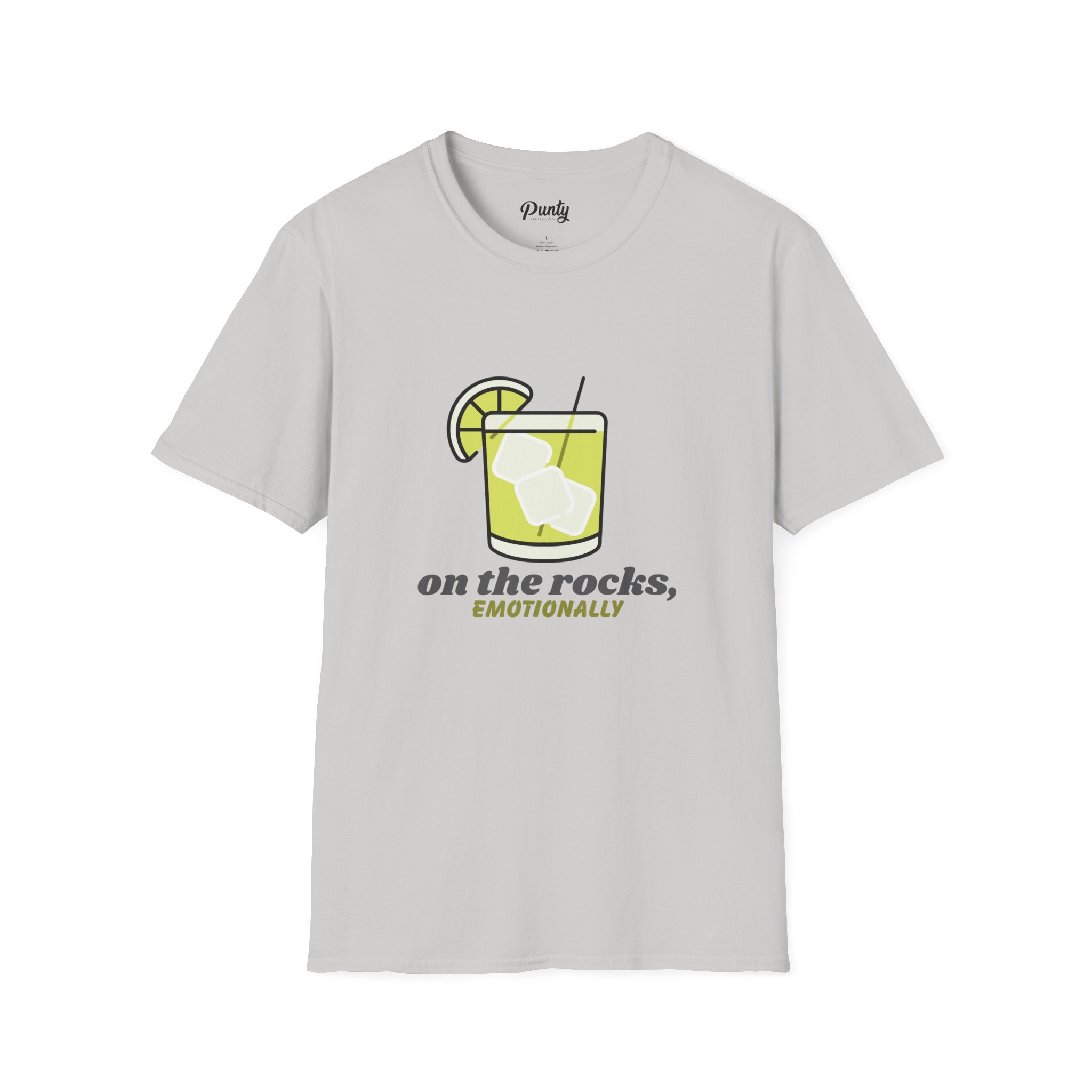 On The Rocks, Emotionally Softstyle Cotton Tee