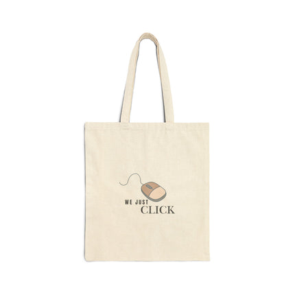 We Just Click Cotton Canvas Tote