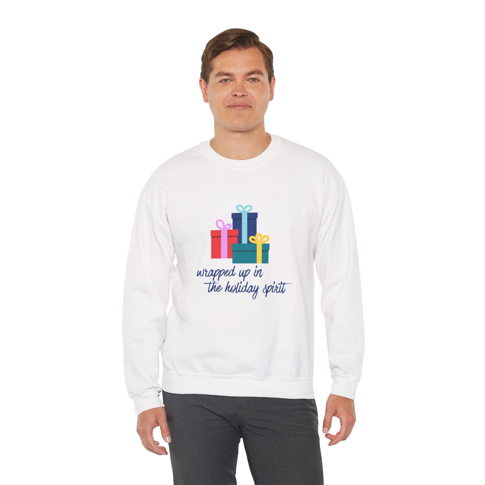 Wrapped Up In The Holiday Spirit Crewneck Sweatshirt