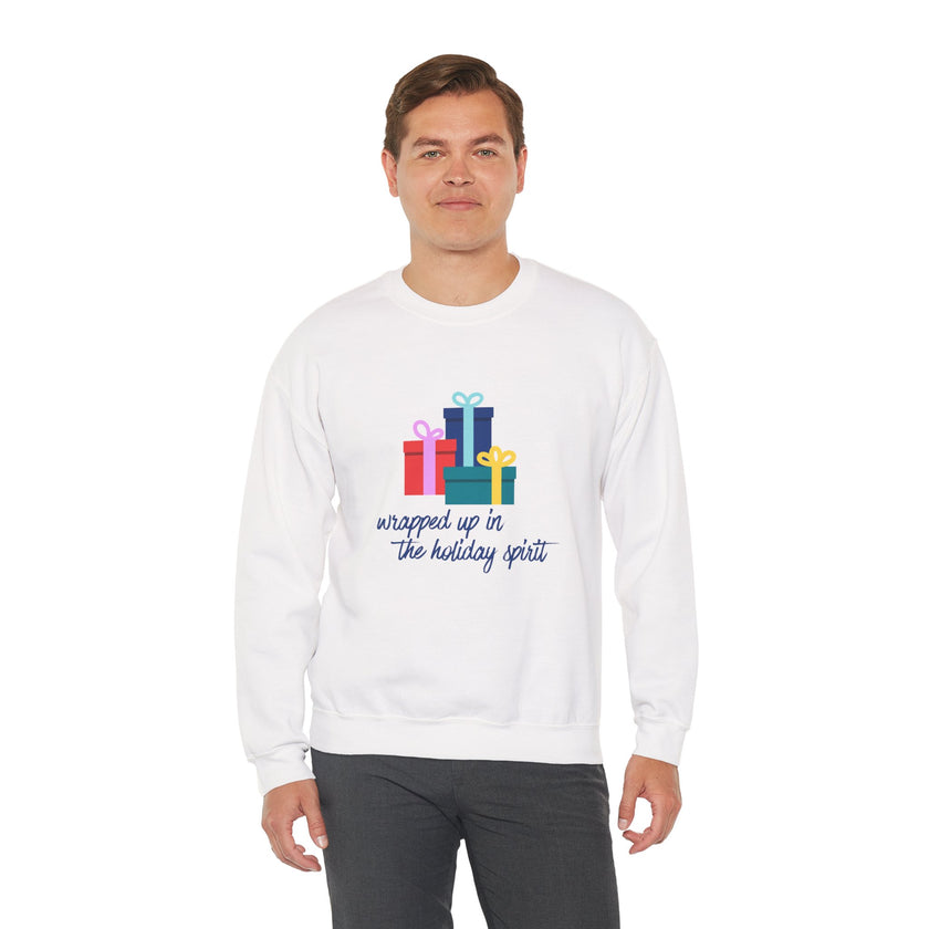 Wrapped Up In The Holiday Spirit Crewneck Sweatshirt