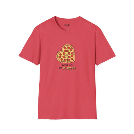 I Love You To Pizzas Softstyle Cotton Tee
