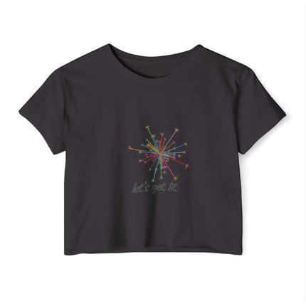 Let's Get Lit- Sparkler-  Festival Crop Top