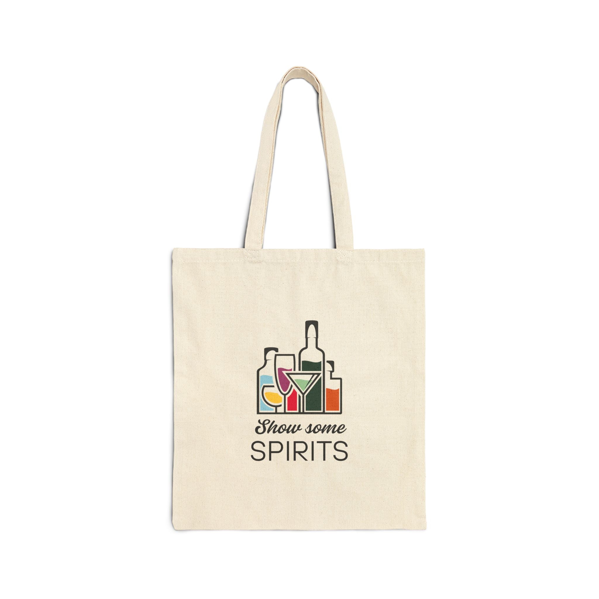 Show Some Spirits Cotton Canvas Tote