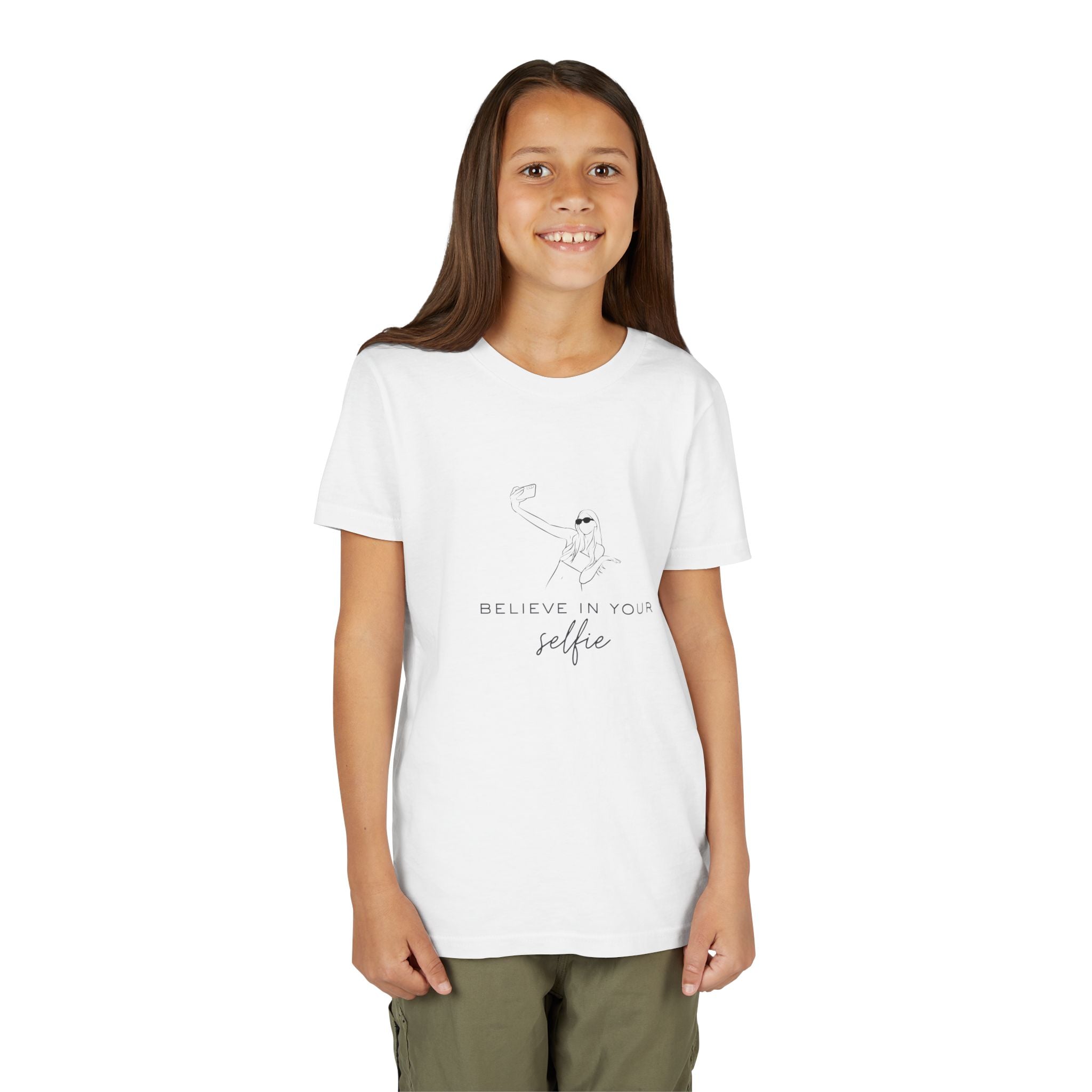Believe in Your Selfie Youth Short Sleeve Tee