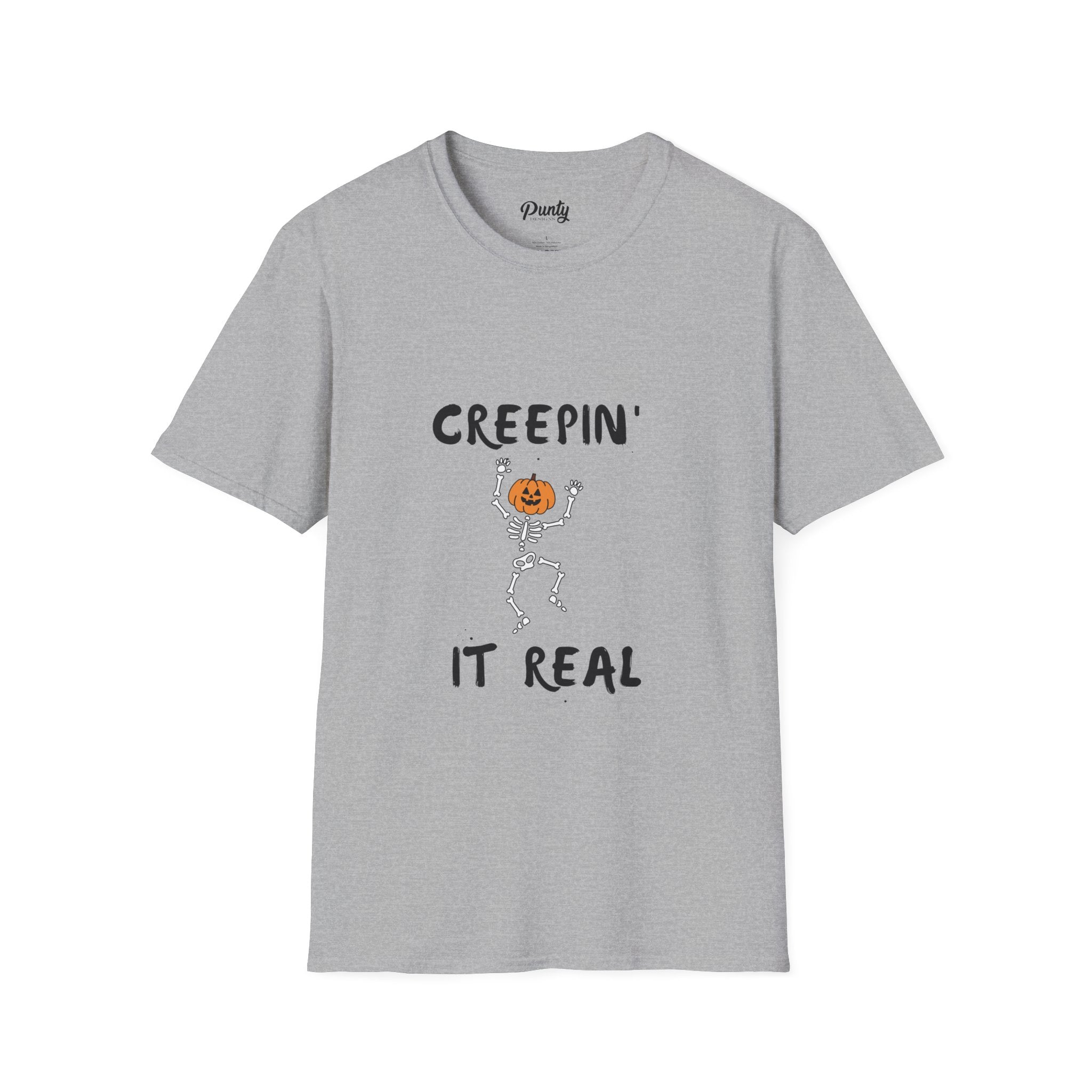 Creepin' It Real Skeleton Softstyle Cotton Tee