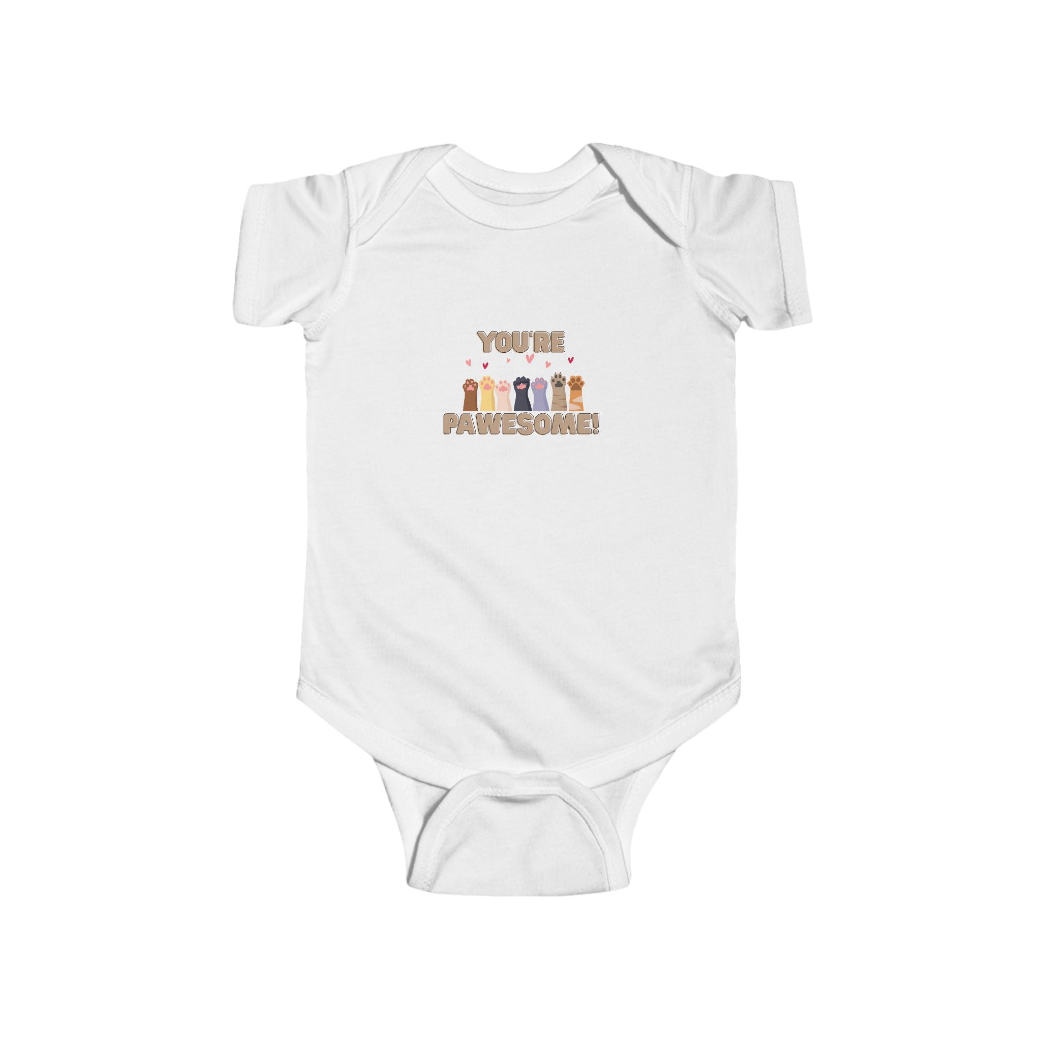 You're Pawesome- Hearts- Baby Onesie