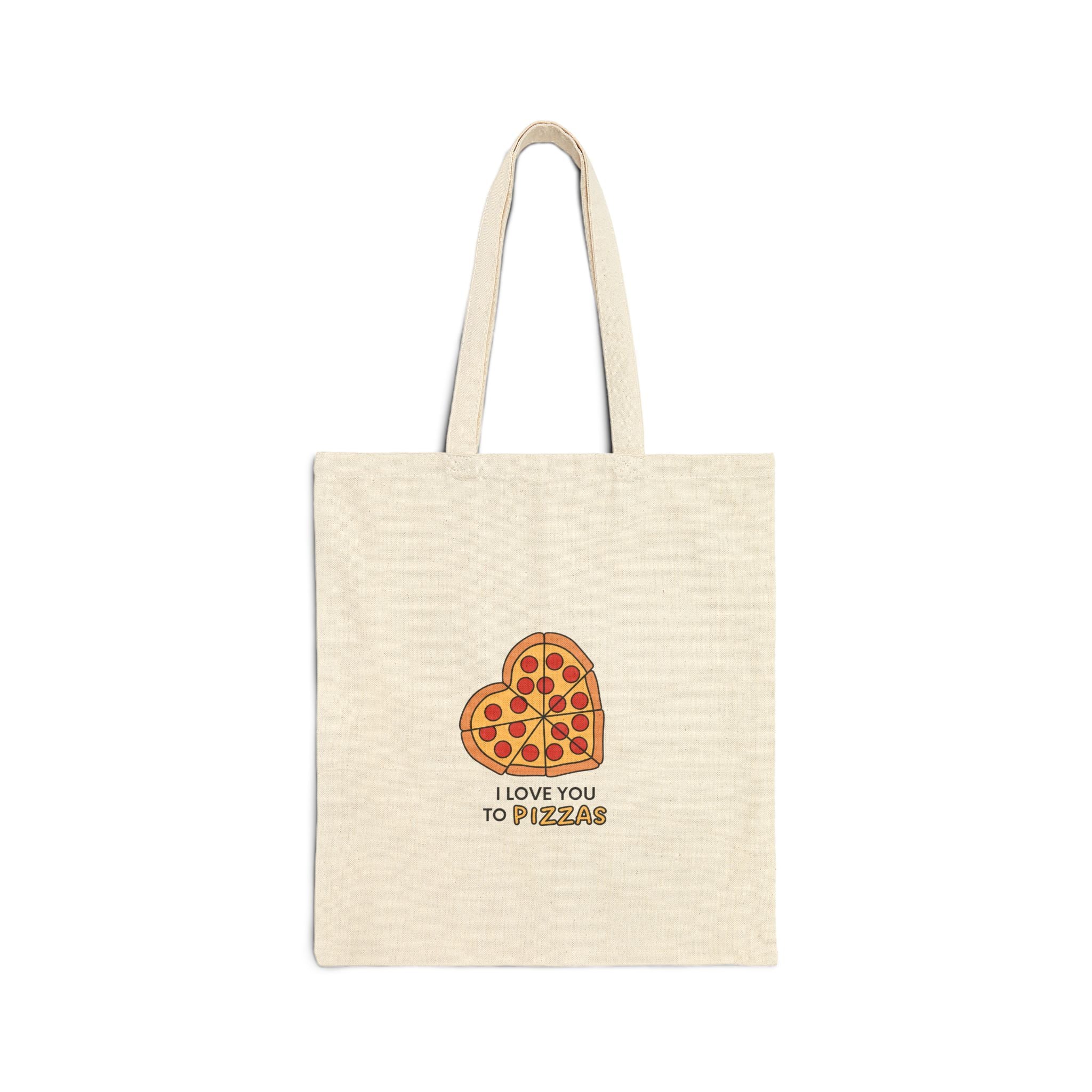 I Love You To Pizzas Cotton Canvas Tote