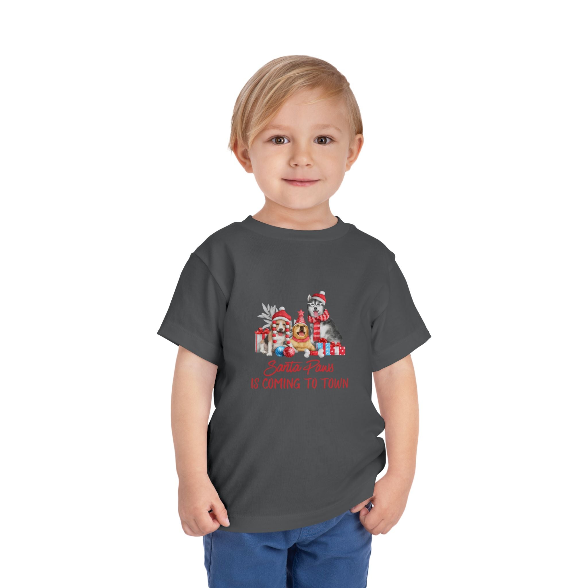 Santa Paws Is Coming To Town Toddler Tee