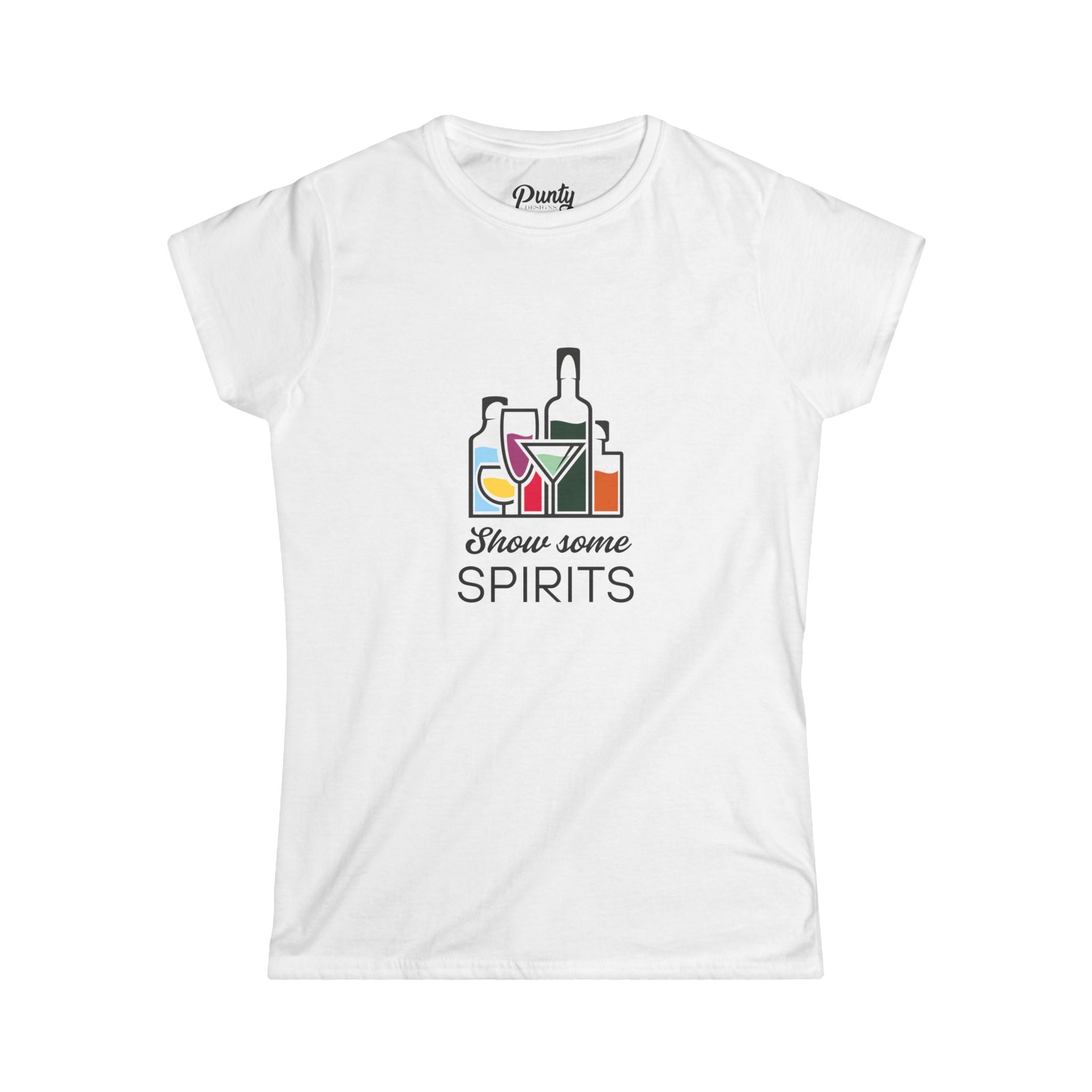 Show Some Spirits Fitted Softstyle Cotton Tee