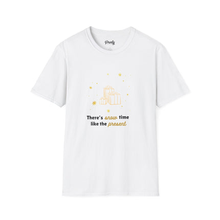 Snow Time Like The Present Softstyle Cotton Tee