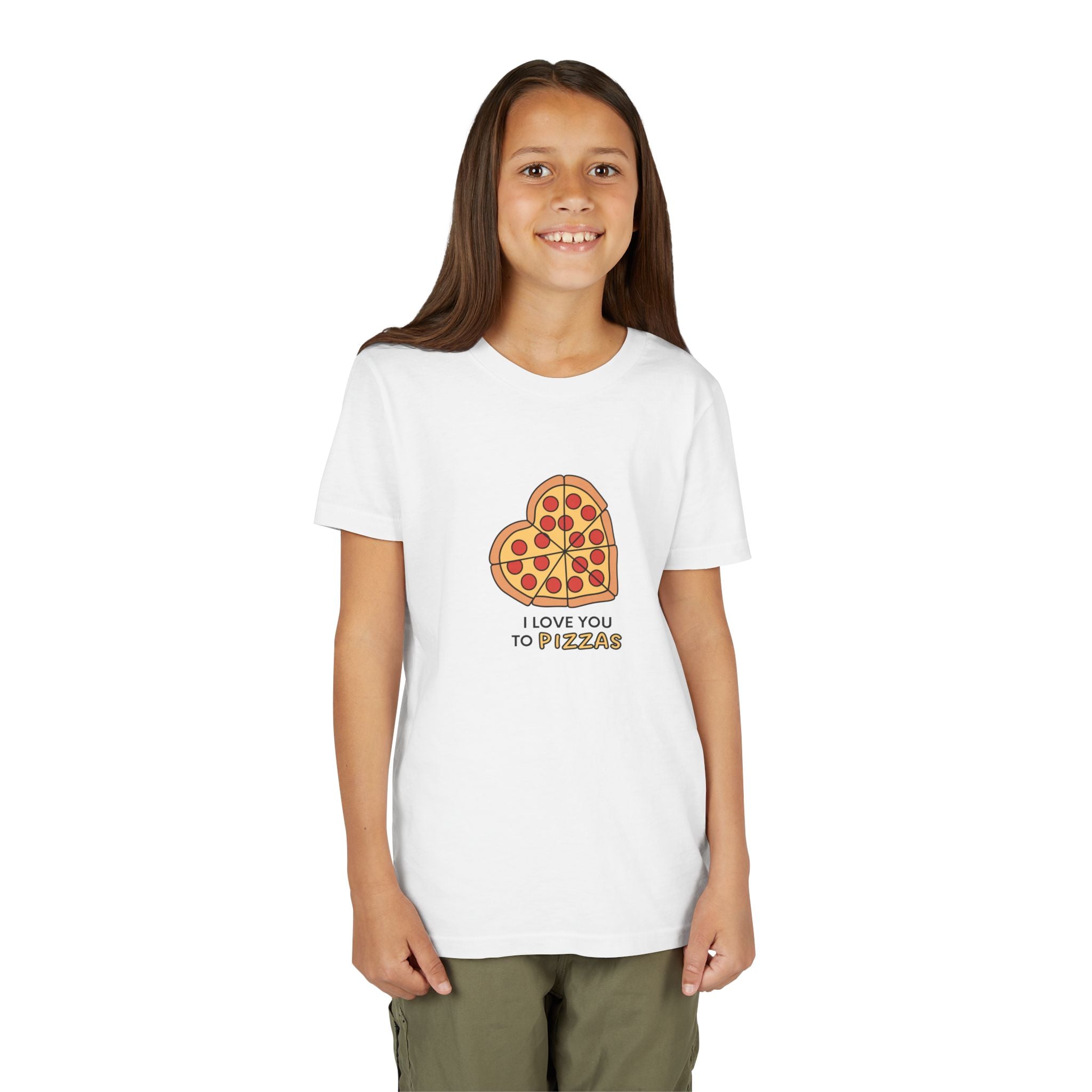 I Love You To Pizzas Youth Short Sleeve Tee