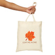 Leaf Me Alone Cotton Canvas Tote