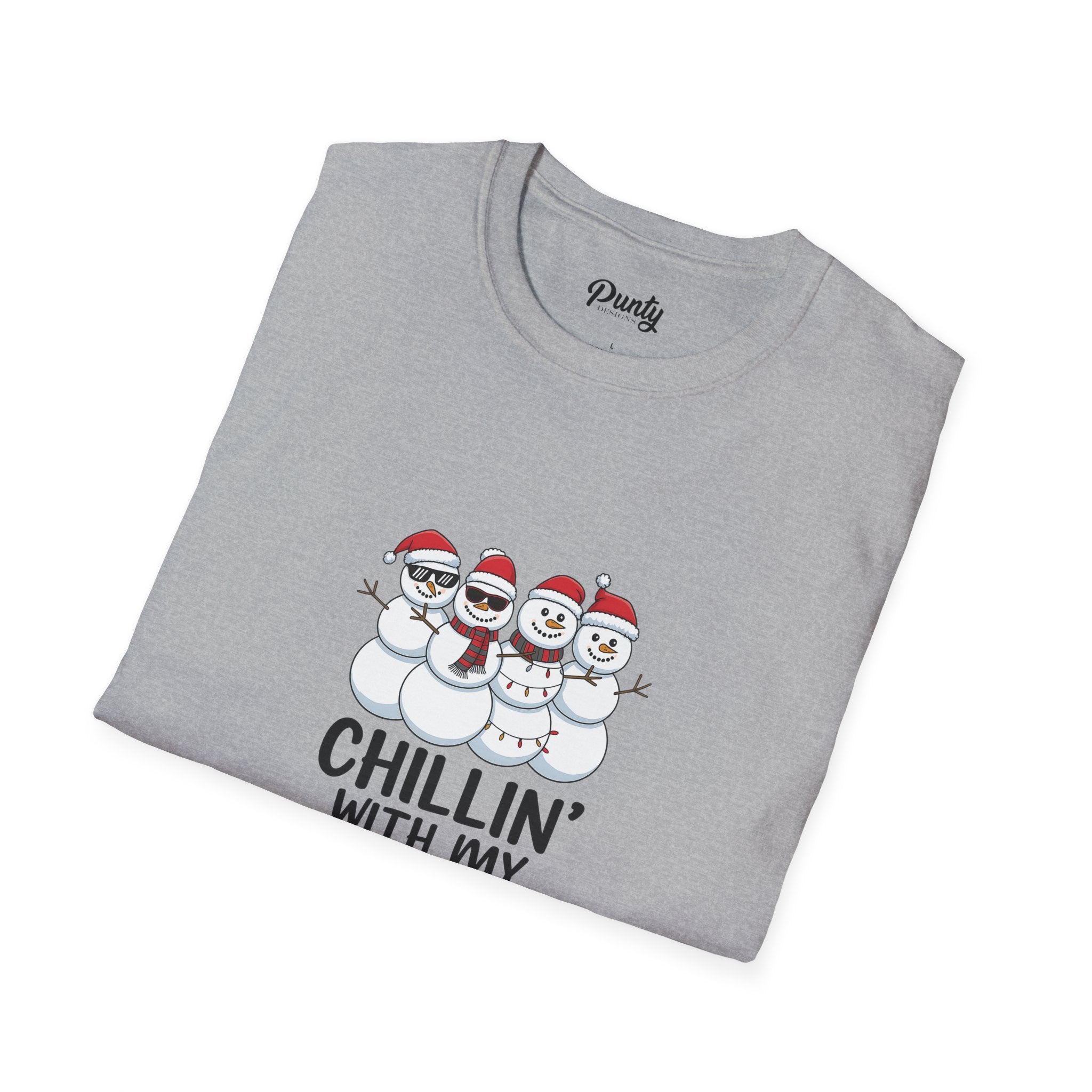 Chillin' With My Snowmies Softstyle Cotton Tee