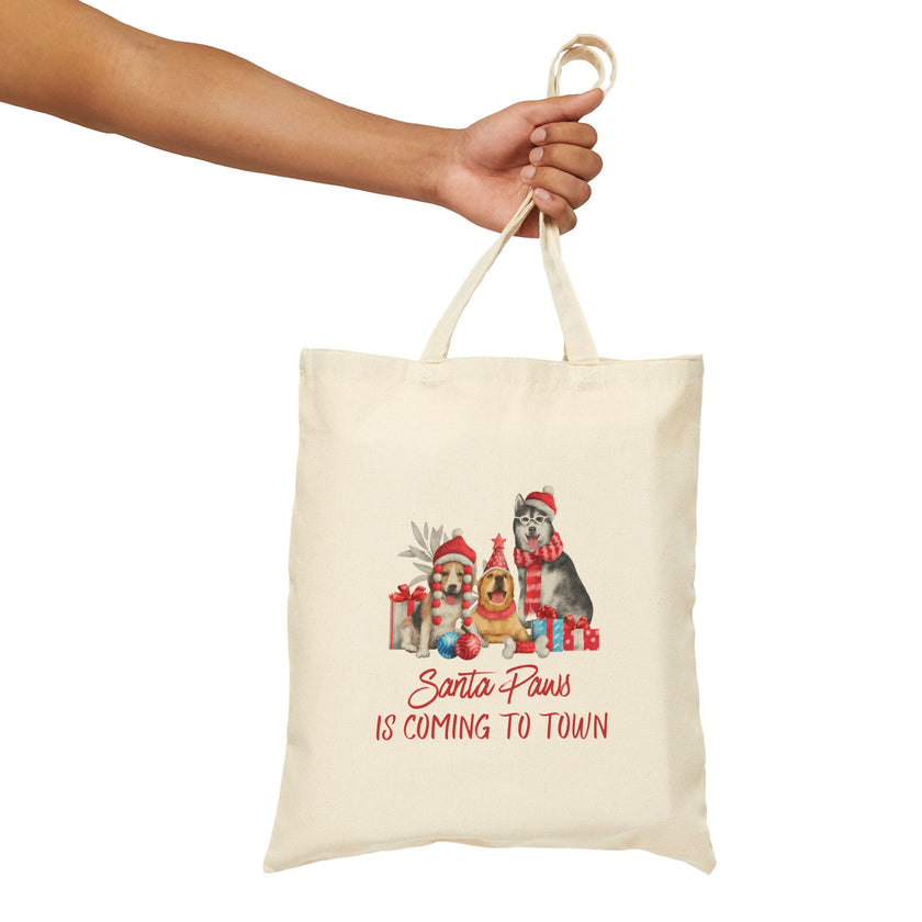 Santa Paws - Dogs - Cotton Canvas Tote Bag