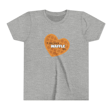 I Like You A Waffle Lot Youth Short Sleeve Tee