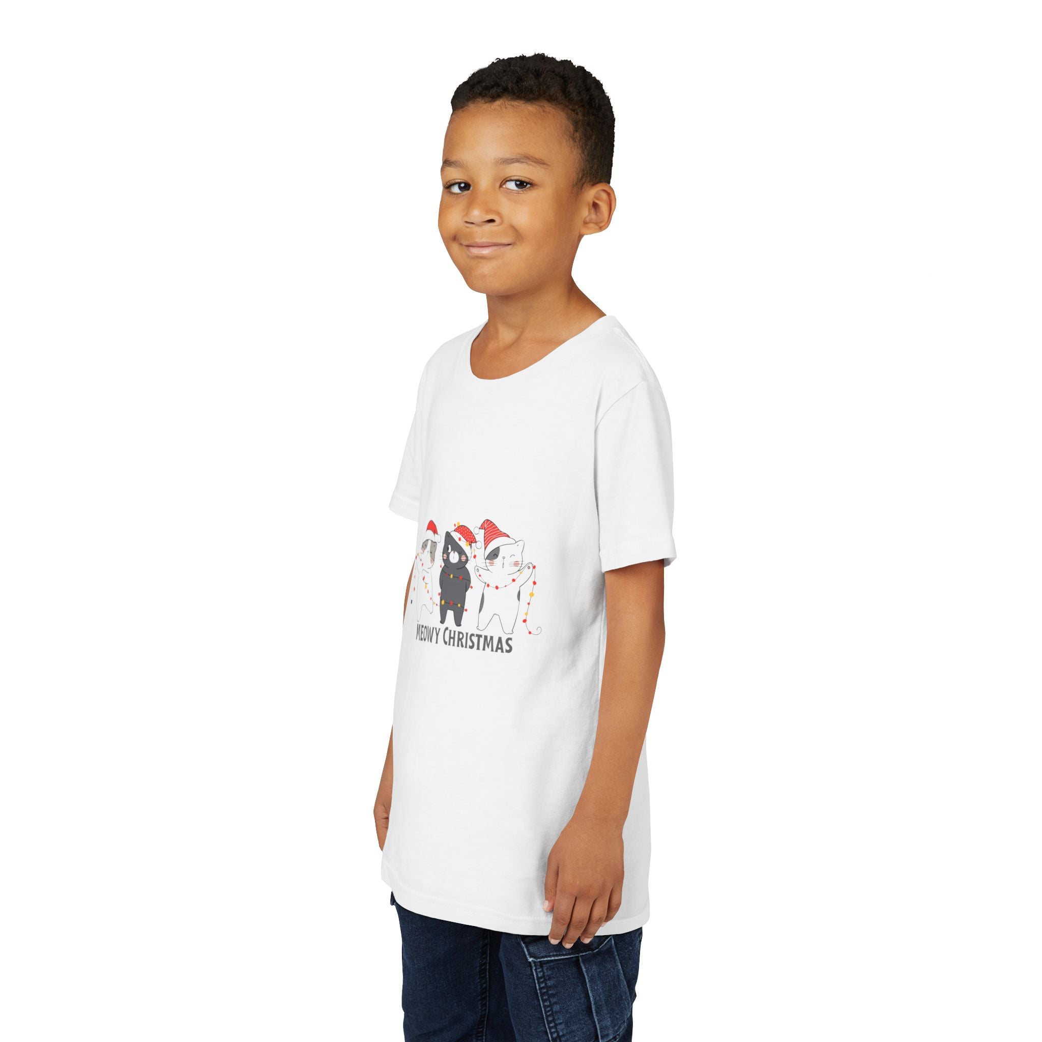 Meowy Christmas Youth Short Sleeve Tee