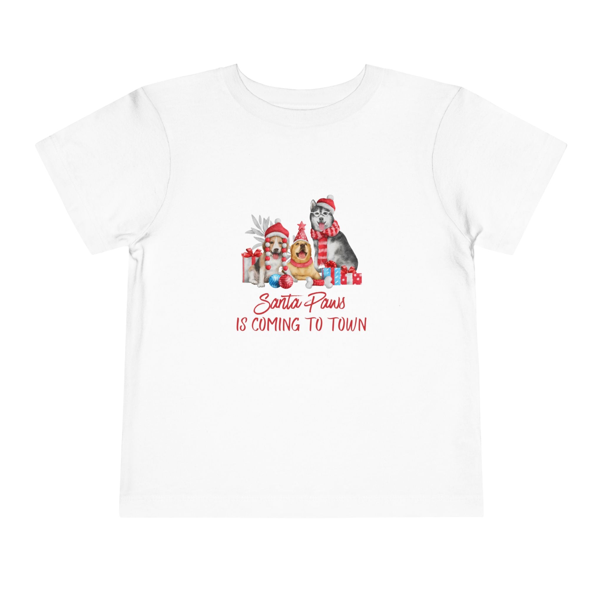 Santa Paws Is Coming To Town Toddler Tee