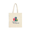 Wrapped Up In The Holiday Spirt - Blue - Cotton Canvas Tote Bag