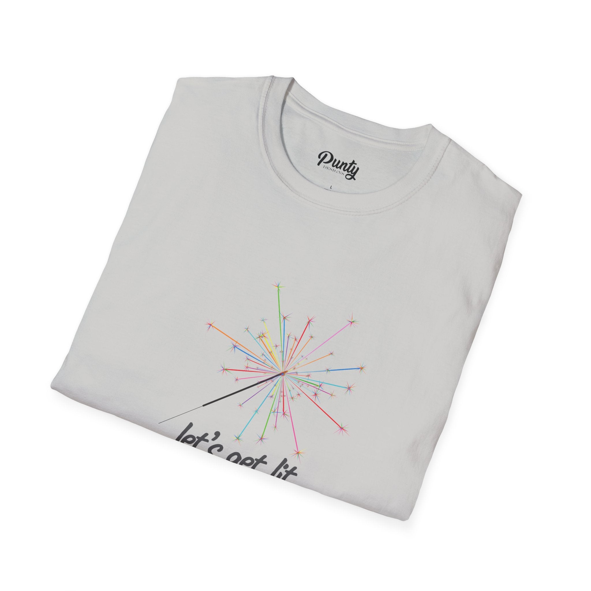 Let's Get Lit - Firework -  Softstyle Cotton Tee