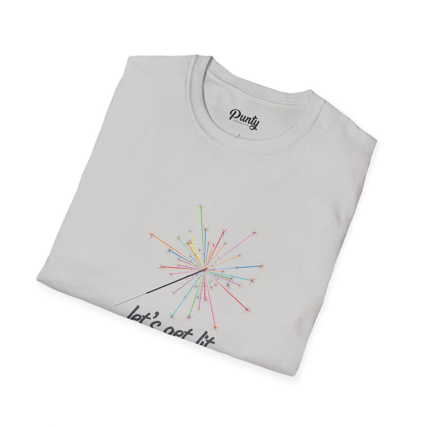 Let's Get Lit - Firework -  Softstyle Cotton Tee