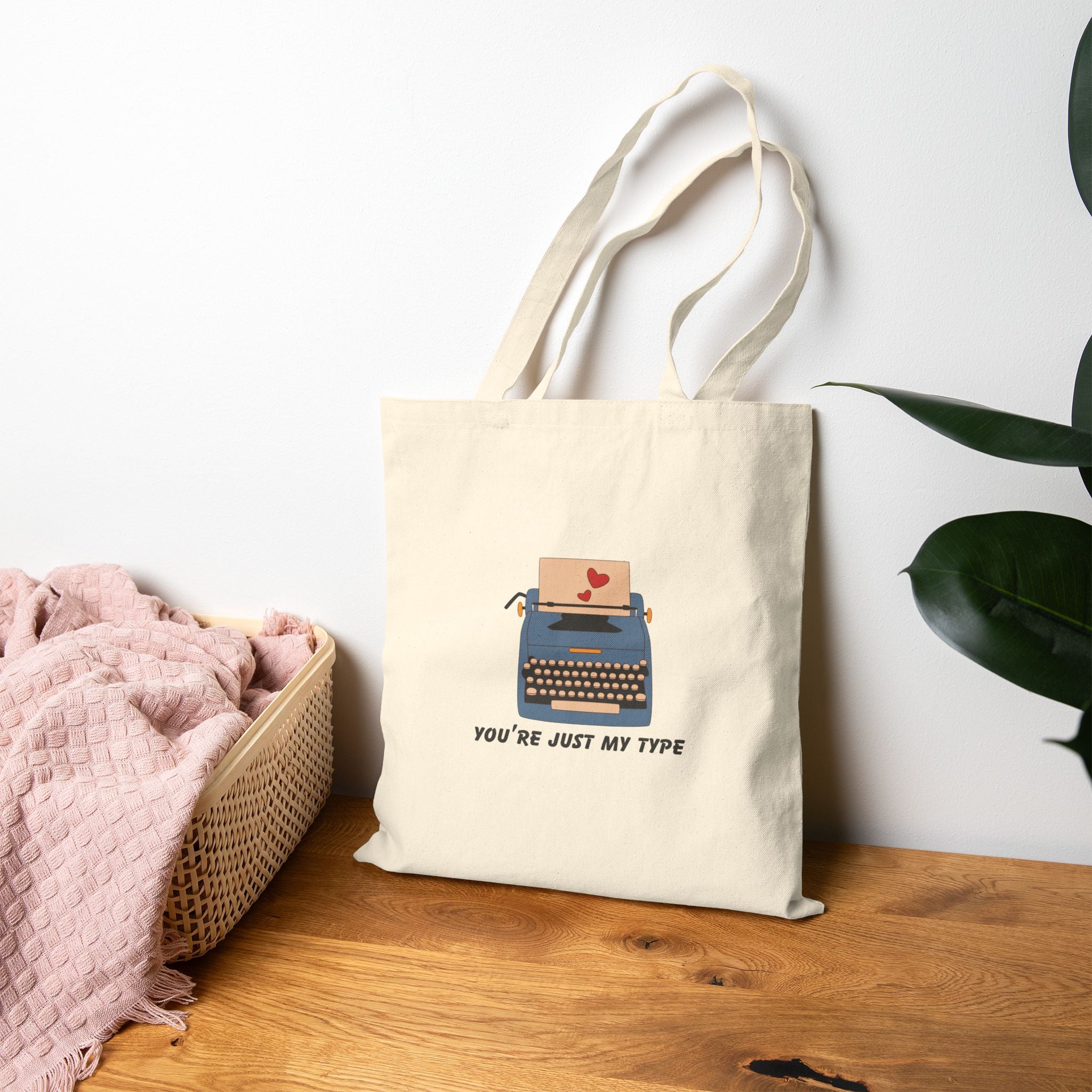 You're Just My Type Cotton Canvas Tote