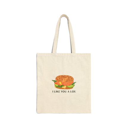 I Like You A Lox Cotton Canvas Tote