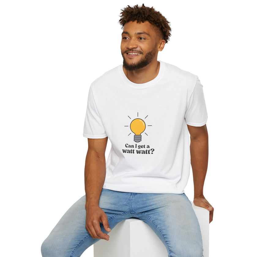 Can I Get A Watt Watt Softstyle Cotton Tee