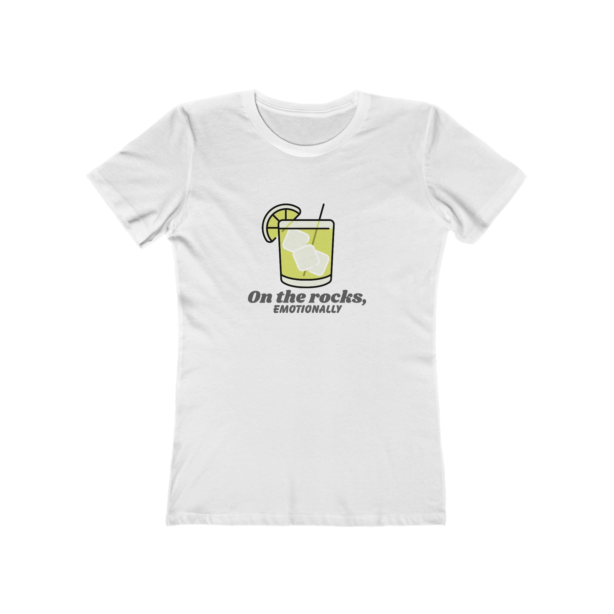 On The Rocks, Emotionally Women's Boyfriend T-Shirt