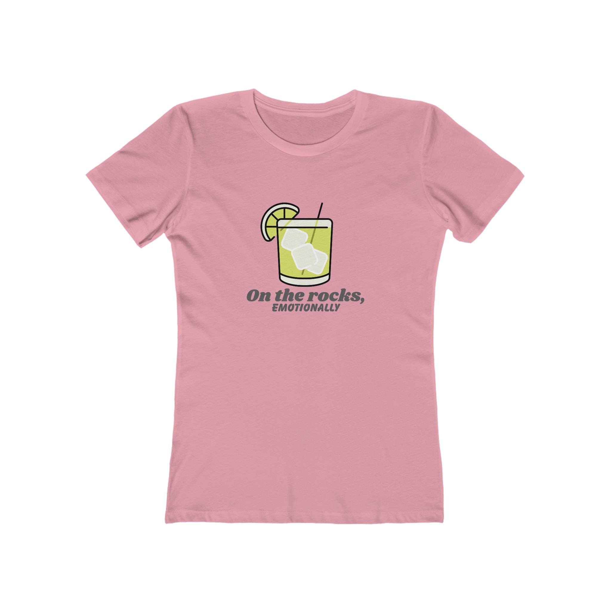On The Rocks, Emotionally Women's Boyfriend T-Shirt