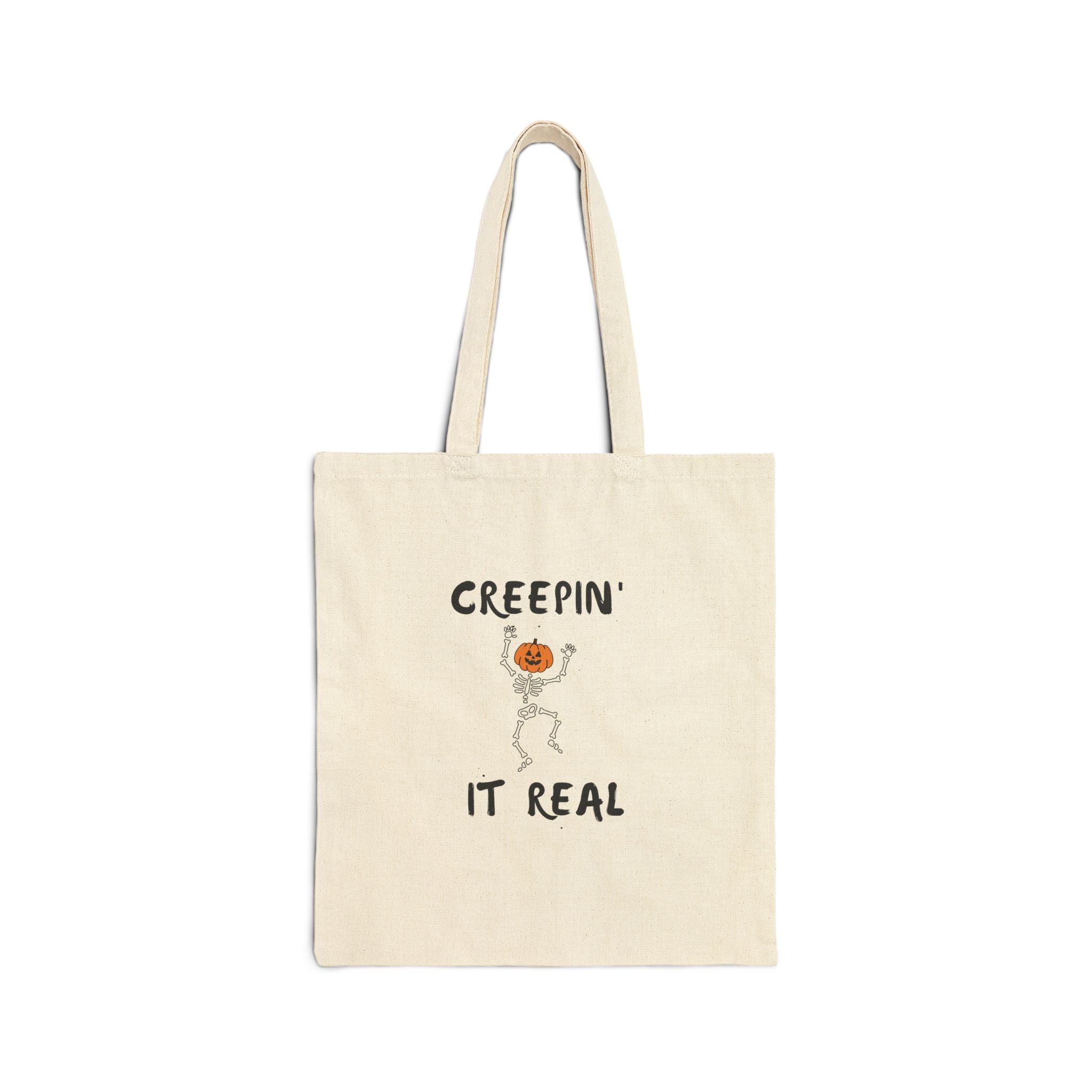 Creepin' It Real Cotton Canvas Tote