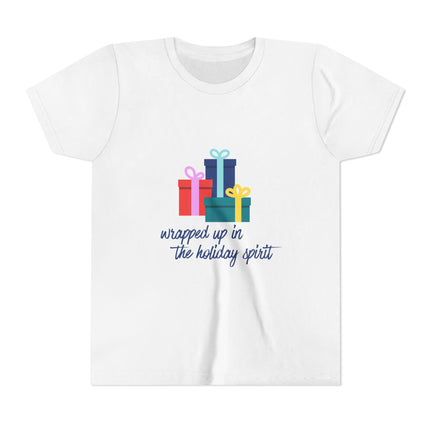 Wrapped Up In The Holiday Spirit Youth Short Sleeve Tee