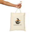 Resting Witch Face Cotton Canvas Tote