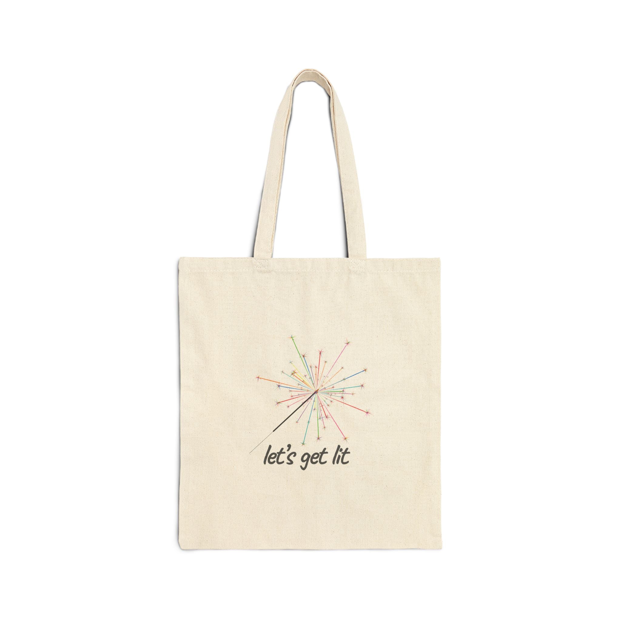 Let's Get Lit - Sparkler - Cotton Canvas Tote
