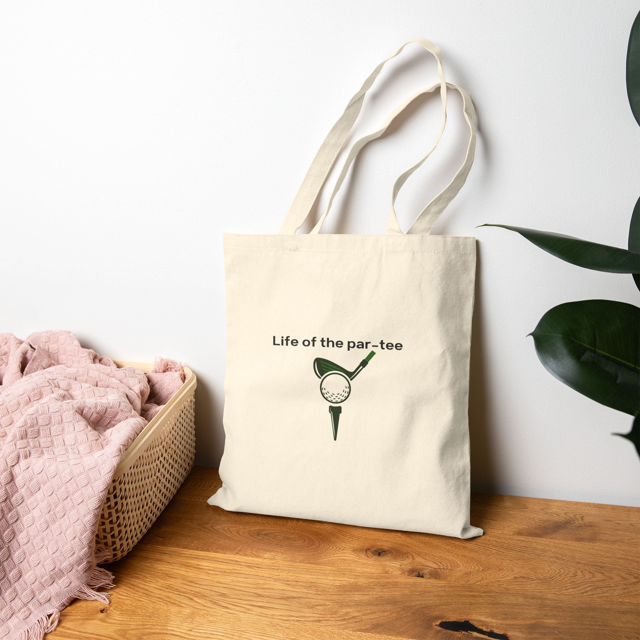 Life Of The Par-Tee Cotton Canvas Tote