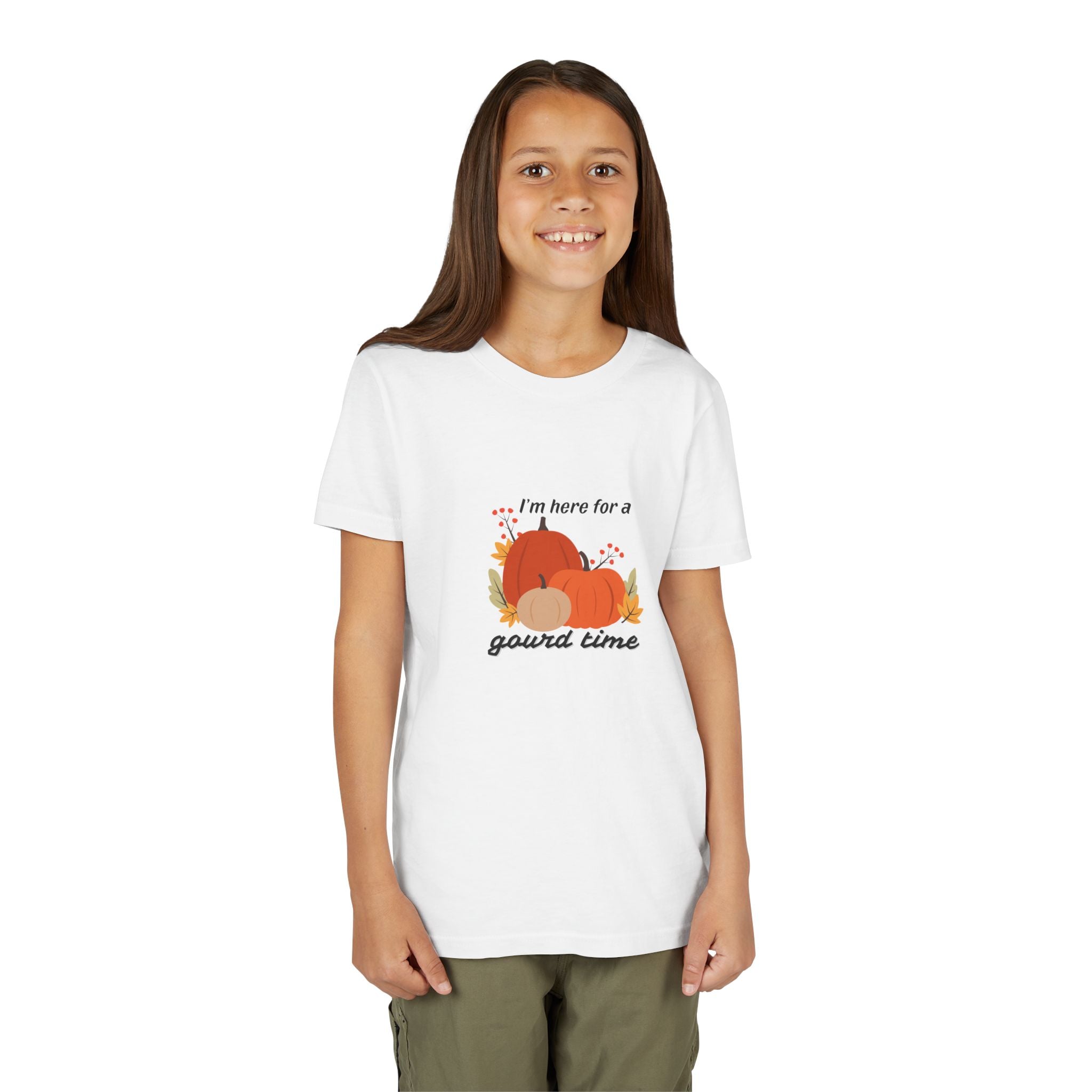 Here For A Gourd Time Youth Short Sleeve Tee