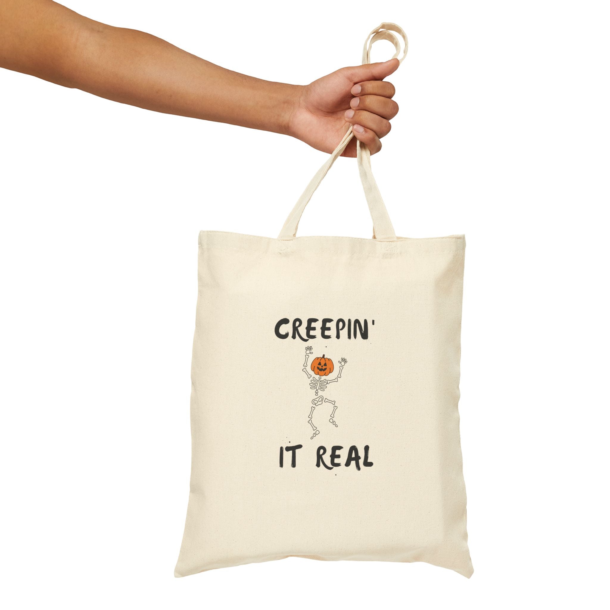 Creepin' It Real Cotton Canvas Tote