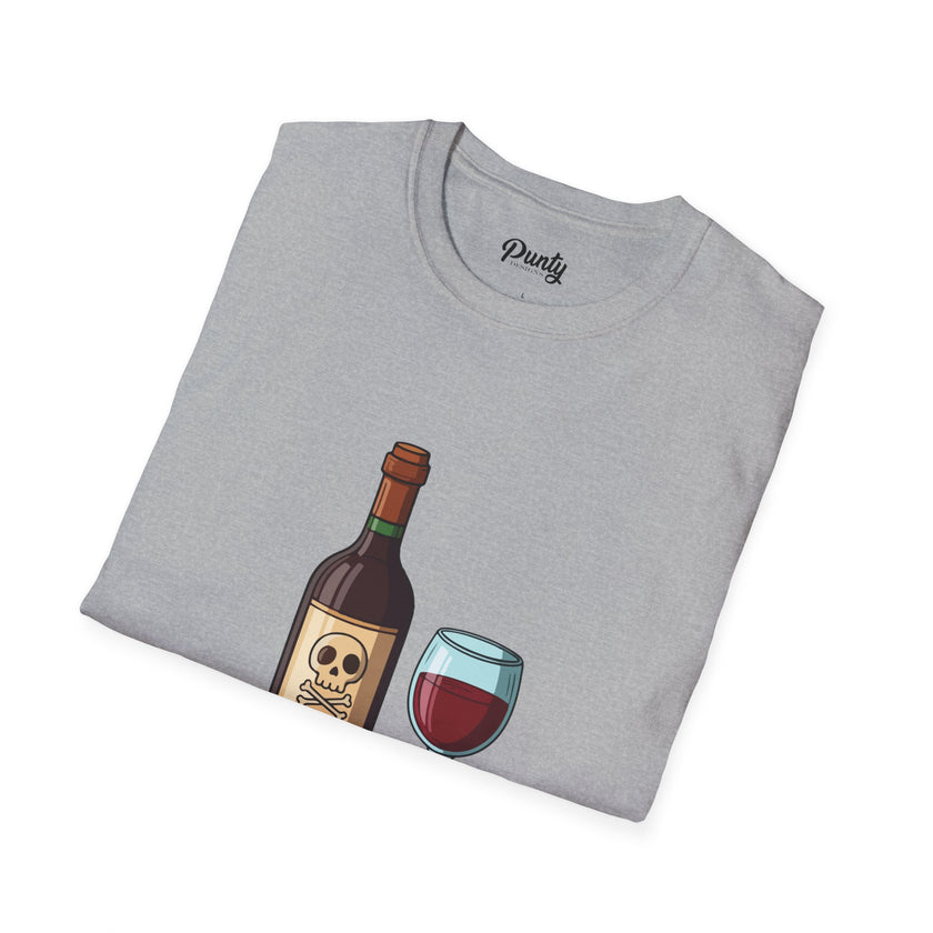 Happy Hallo-Wine Bottle Softstyle Cotton Tee