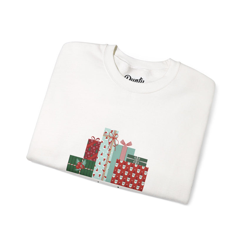 Wrapped Up In The Holiday Spirit- Red Crewneck Sweatshirt
