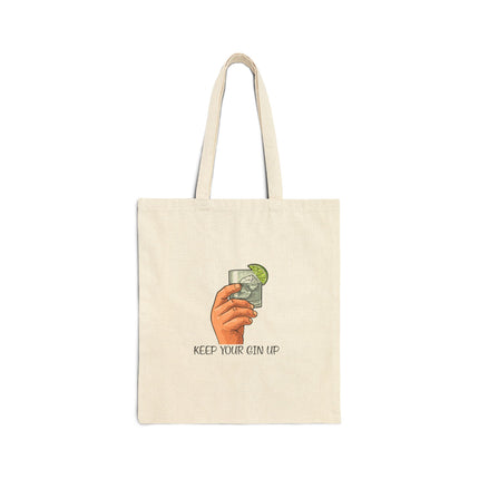 Keep Your Gin Up Cotton Canvas Tote