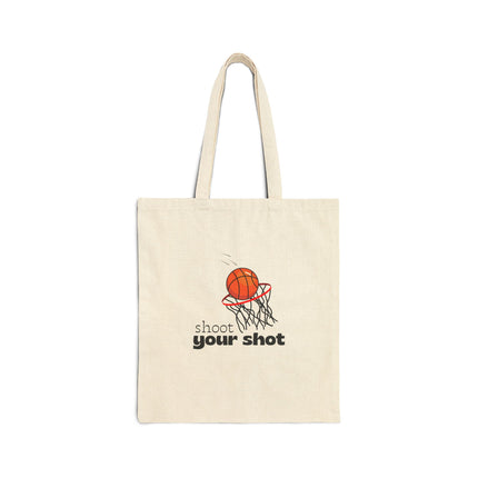 Shoot Your Shot Cotton Canvas Tote
