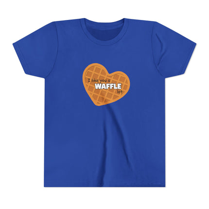 I Like You A Waffle Lot Youth Short Sleeve Tee