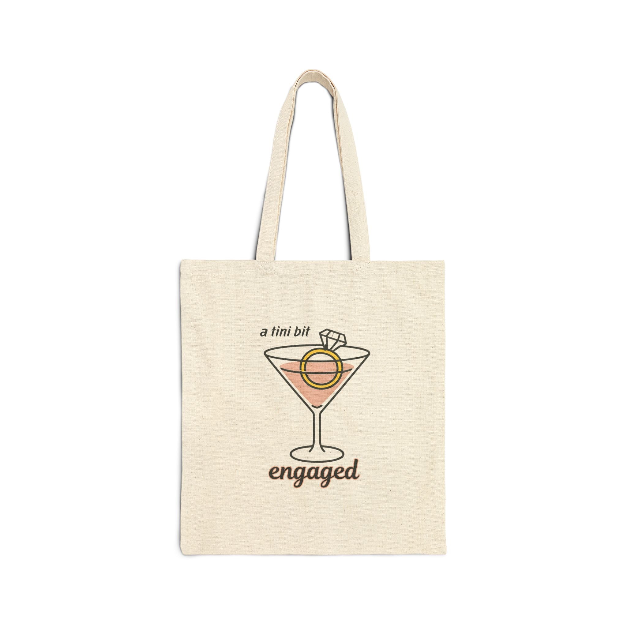 Tini Bit Engaged Cotton Canvas Tote