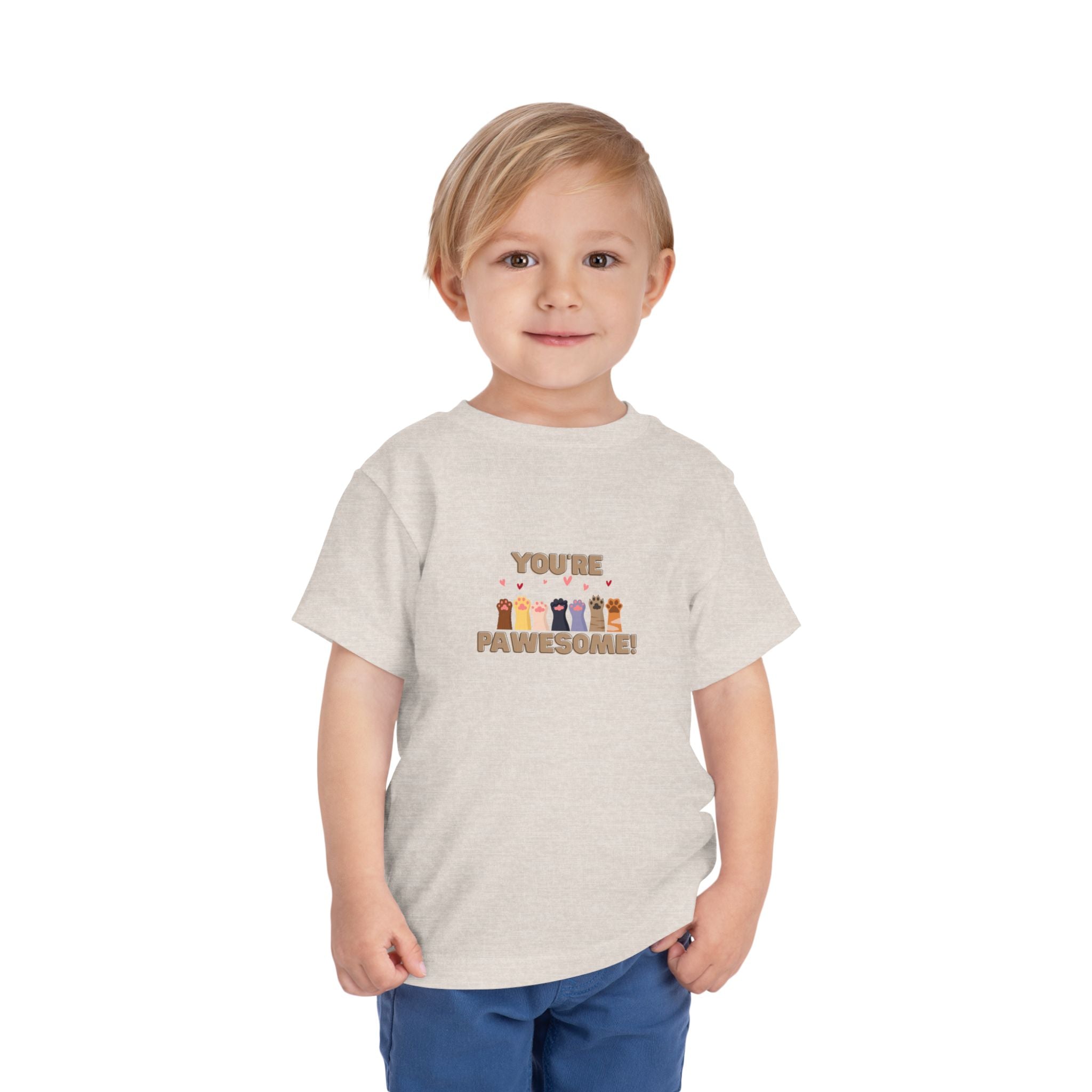 You're Pawesome- Hearts- Toddler Tee