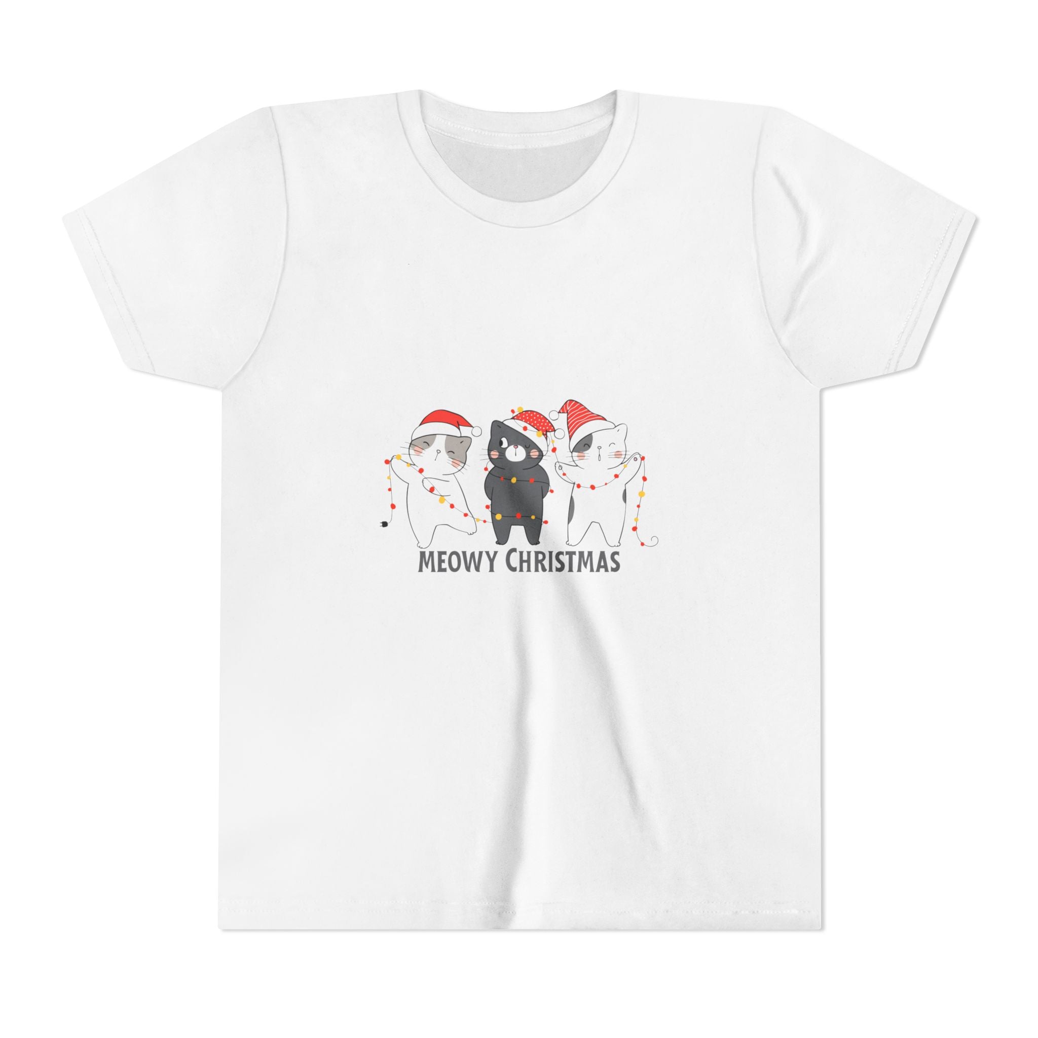 Meowy Christmas Youth Short Sleeve Tee