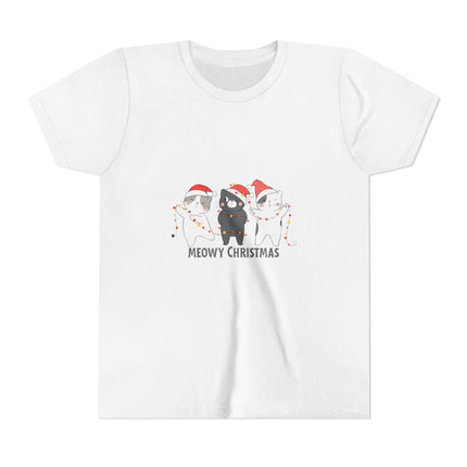 Meowy Christmas Youth Short Sleeve Tee