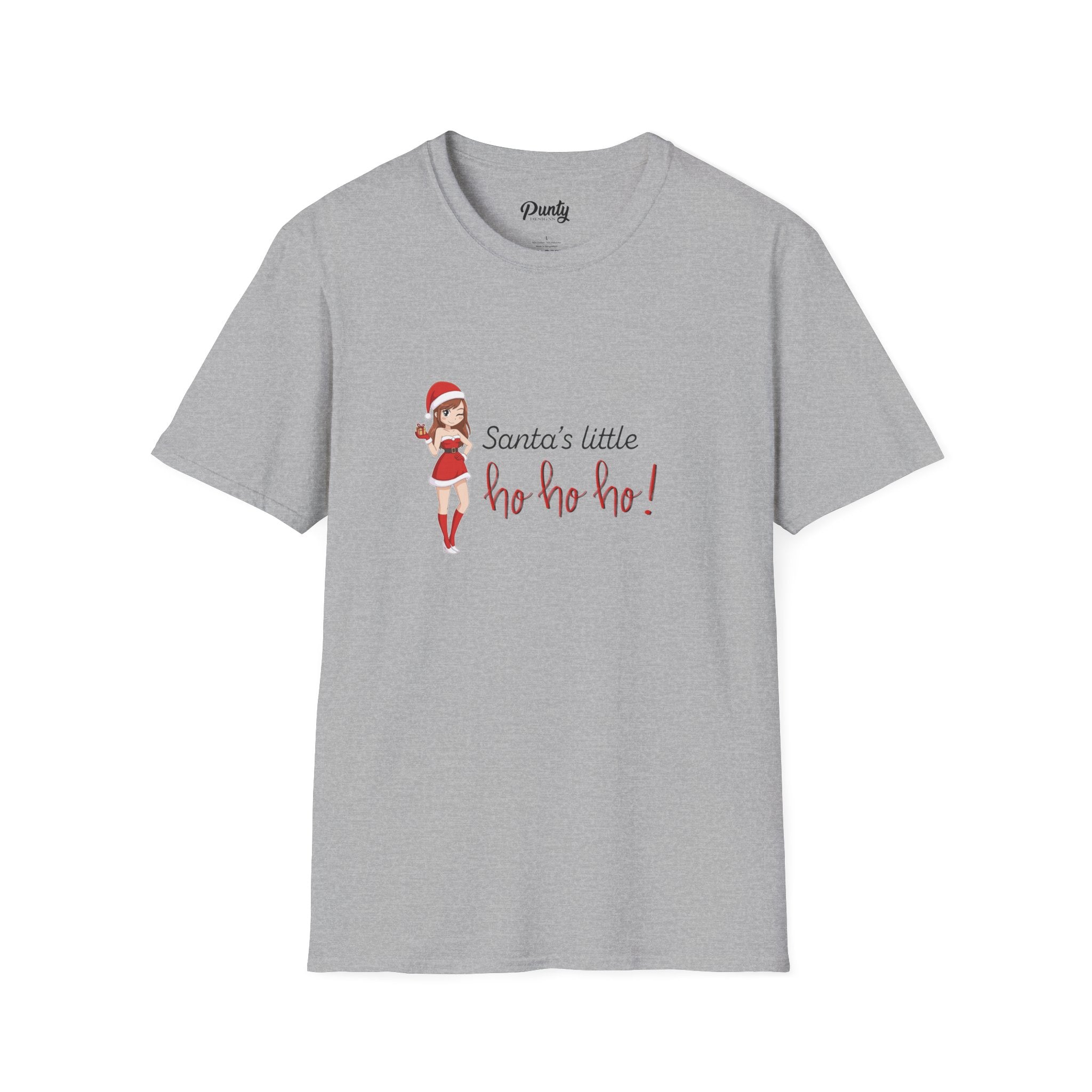 Santa's Little Ho Ho Ho Softstyle Cotton Tee