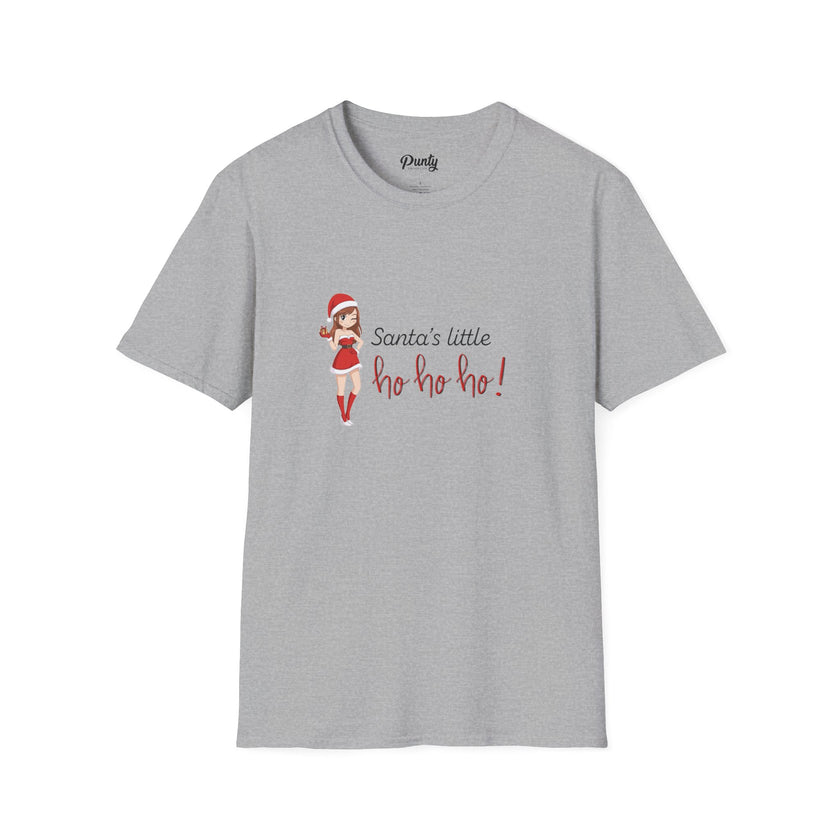 Santa's Little Ho Ho Ho Softstyle Cotton Tee