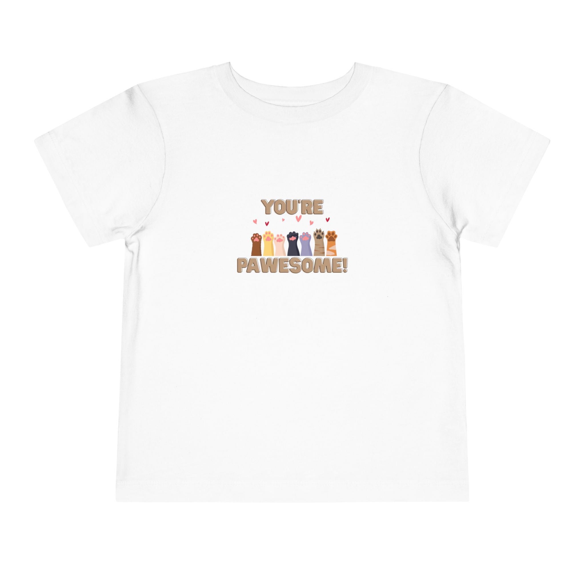 You're Pawesome- Hearts- Toddler Tee