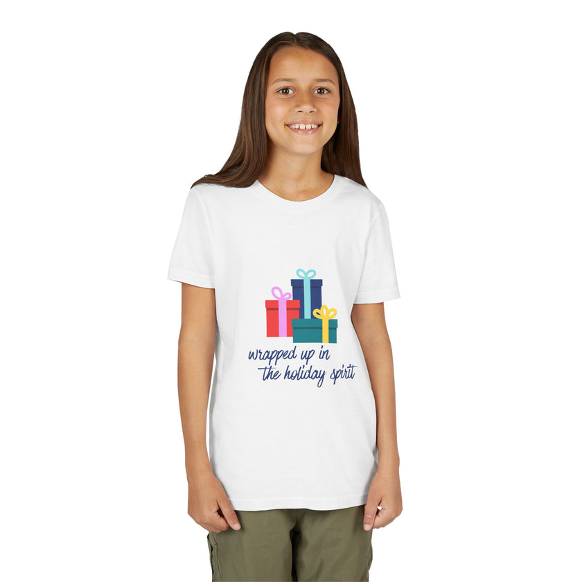 Wrapped Up In The Holiday Spirit Youth Short Sleeve Tee