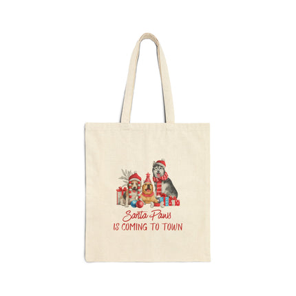 Santa Paws - Dogs - Cotton Canvas Tote Bag
